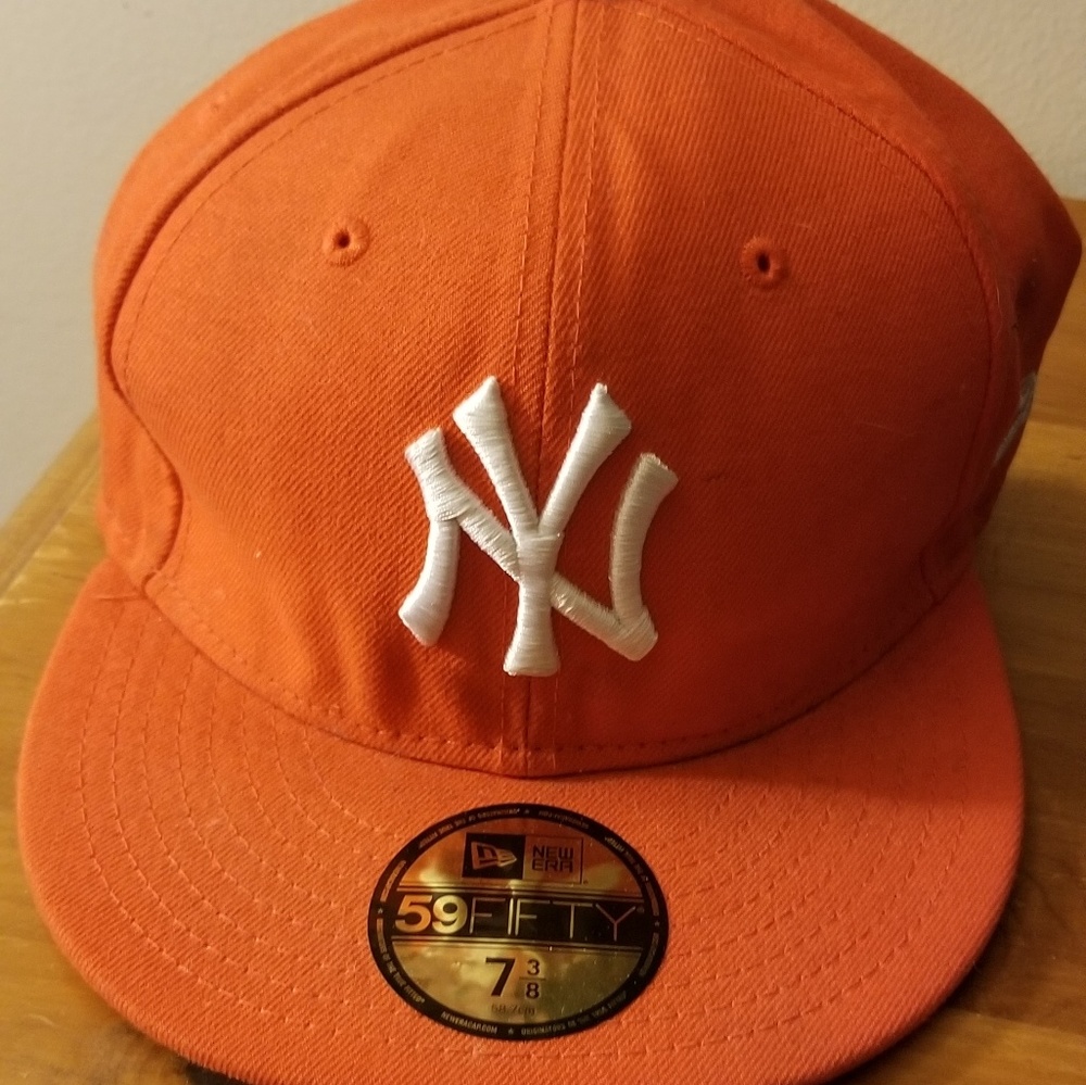 New Era 59Fifty New York Yankees Orange Fitted Hat